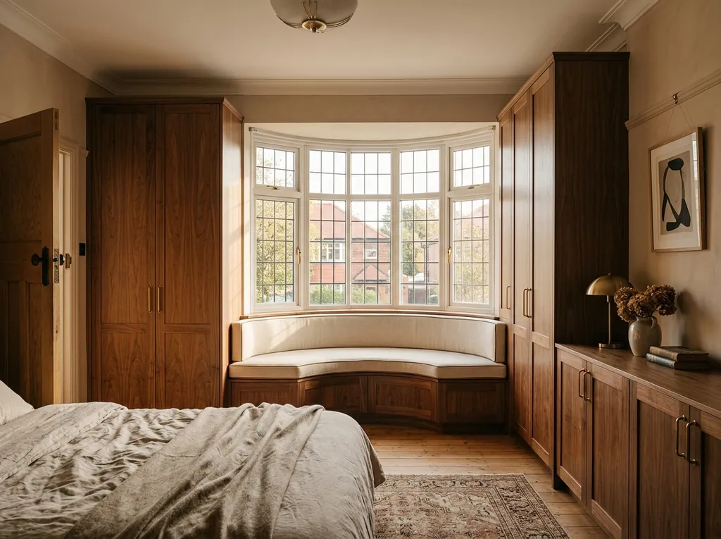 Bay-window fit, 1930s semi fitted in a Wibsey home — editorial photograph.