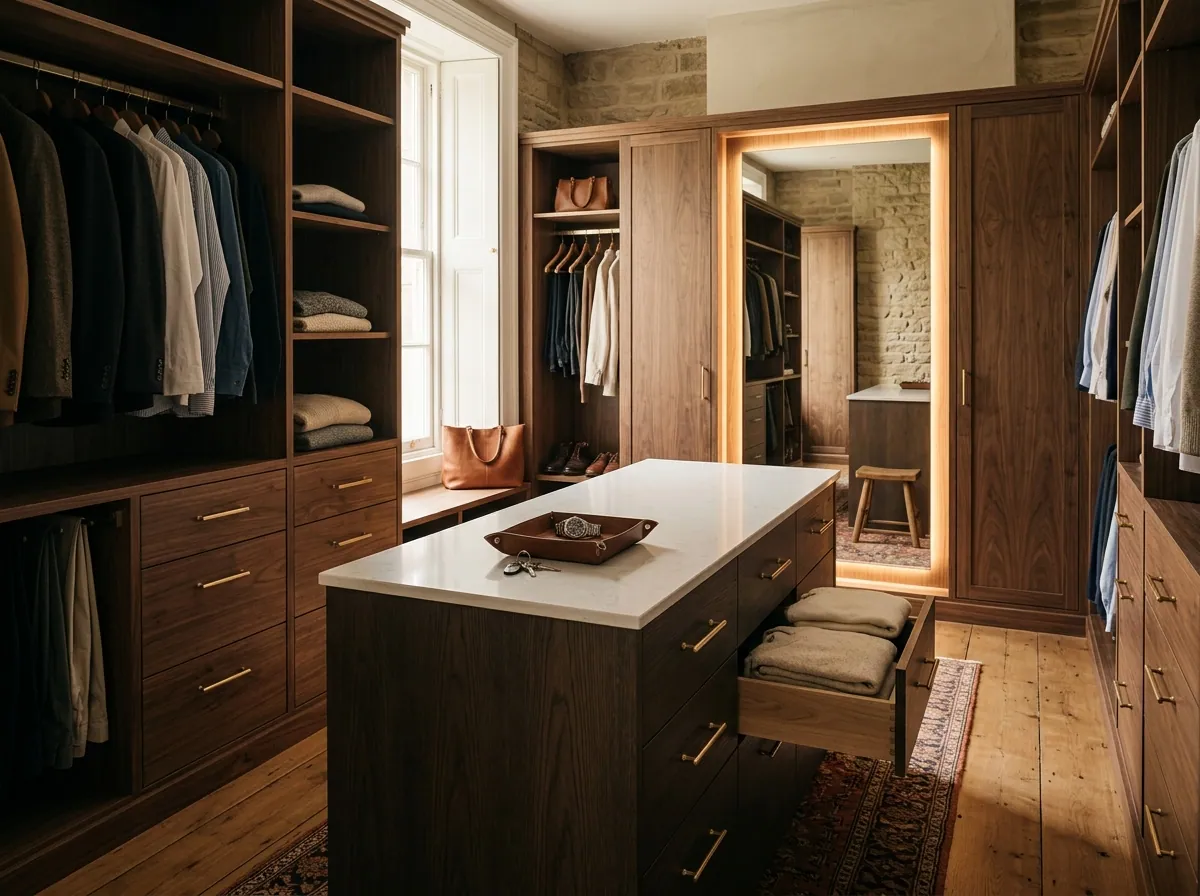 Dressing Rooms wardrobe example — editorial photograph.