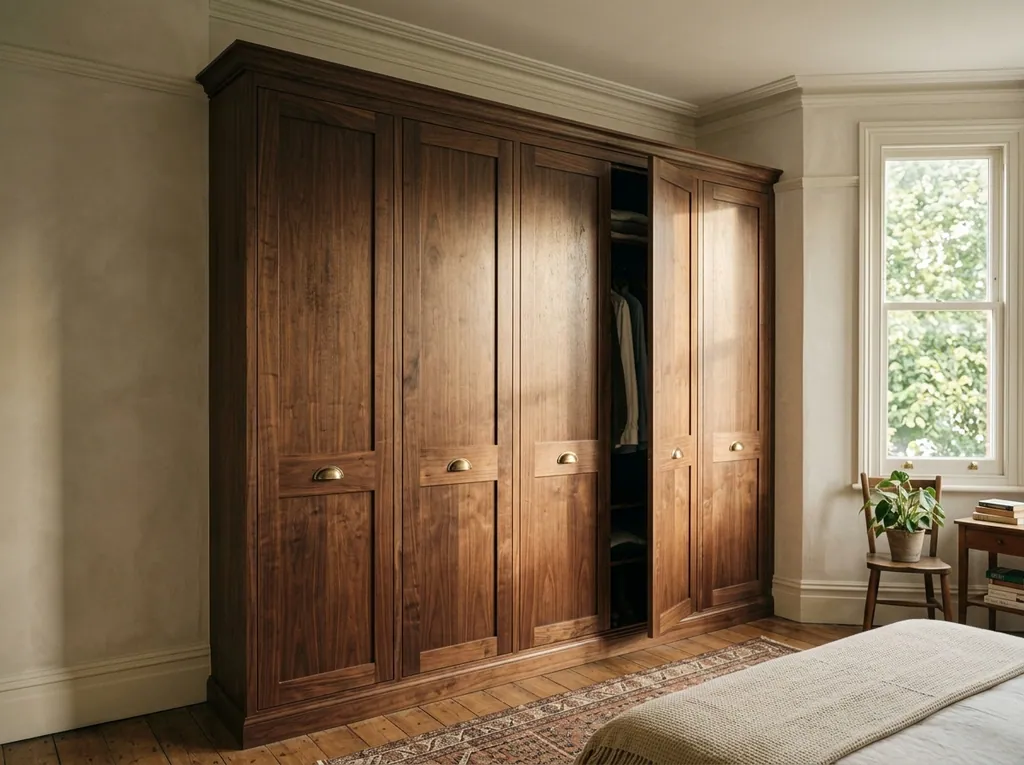 Five-door hinged run, Victorian terrace fitted in a Frizinghall home — editorial photograph.