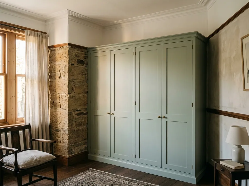 Painted shaker, period house fitted in a Ilkley home — editorial photograph.