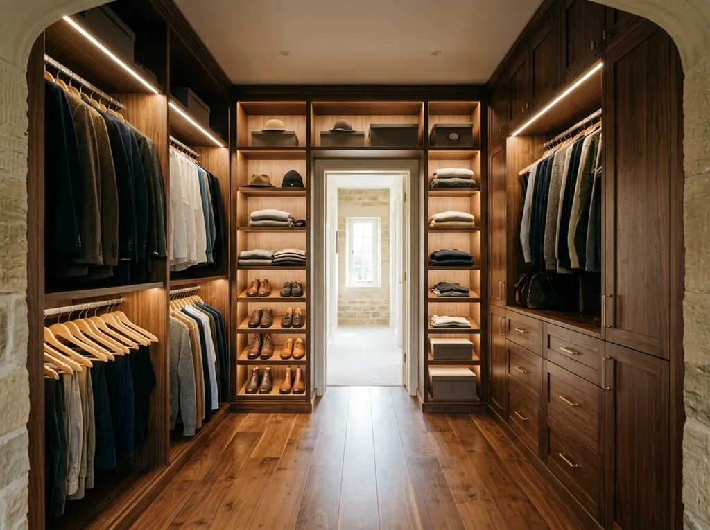 Three-wall walk-in, period house fitted in a Ilkley home — editorial photograph.
